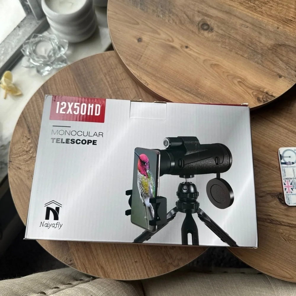 Monocular waterproof telescope 12x 50 hd with tripod